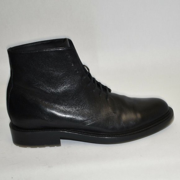 New! Saint Laurent Army Laced Plain Toe Boot Black Leather Size 43 EU 10 US - Picture 3 of 11